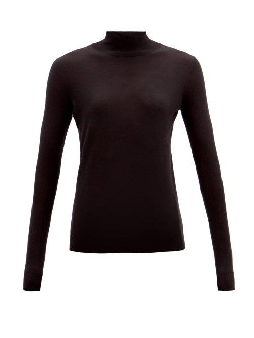 Matchesfashion.com Joseph - Cashair High-neck Cashmere Sweater - Womens - Black