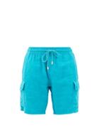 Vilebrequin - Baie Drawstring-waist Linen Cargo Shorts - Mens - Blue