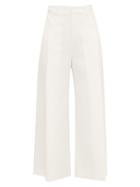 Matchesfashion.com Roland Mouret - Liberty Pleated Wide-leg Trousers - Womens - White