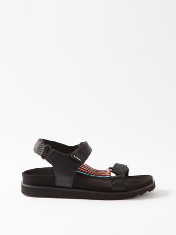 Paul Smith - Caliban Signature-stripe Leather Sandals - Mens - Black