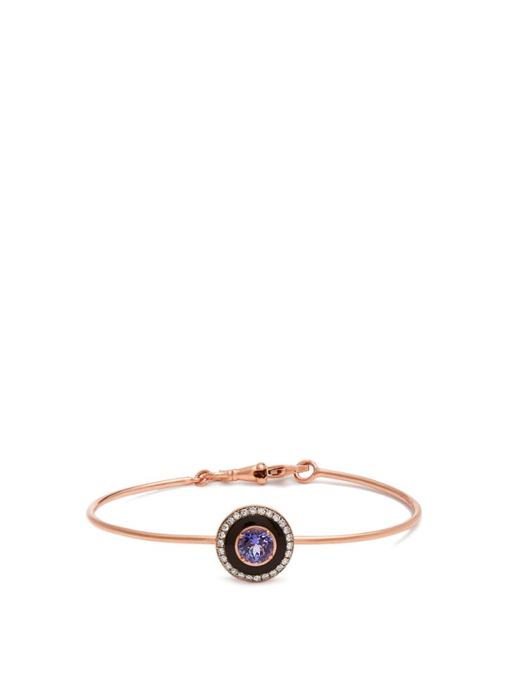 Selim Mouzannar Diamond, Tanzanite & Pink-gold Mina Bracelet