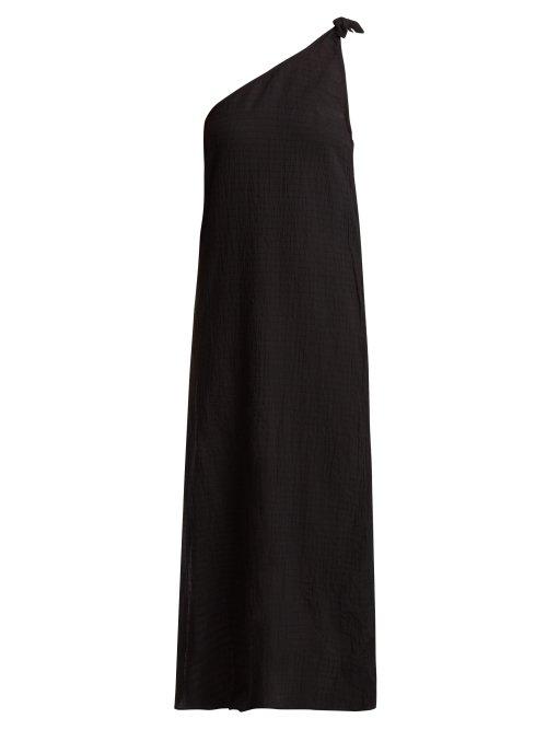 Matchesfashion.com Mara Hoffman - Camilla Organic Cotton One Shoulder Dress - Womens - Black