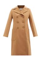 See By Chlo - Double-breasted Wool-blend Felt Peacoat - Womens - Camel