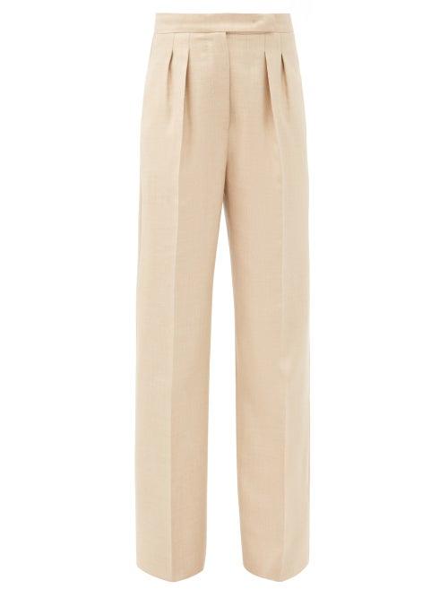 Matchesfashion.com Max Mara - Josef Trousers - Womens - Beige
