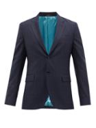 Paul Smith - Check Wool-twill Suit Jacket - Mens - Navy