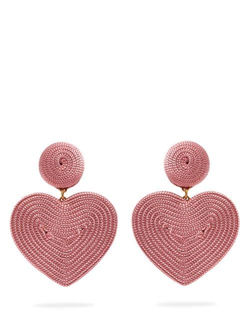 Matchesfashion.com Rebecca De Ravenel - Cora Clip On Earrings - Womens - Pink