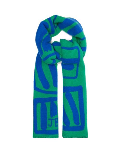 Matchesfashion.com Begg & Co. - X John Booth Double Faced Lambswool Blend Scarf - Mens - Green