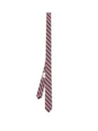 Matchesfashion.com Thom Browne - Striped Silk-blend Tie - Mens - Red Multi