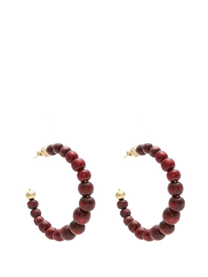 Rosantica By Michela Panero Inganno Bead-embellished Hoop Earrings