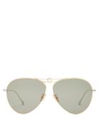 Matchesfashion.com Loewe - Aviator Metal Sunglasses - Mens - Gold
