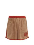 Matchesfashion.com Bode - Beaded Twill Shorts - Mens - Brown