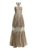 Maria Lucia Hohan Nerisse Pleated-silk And Lace Dress