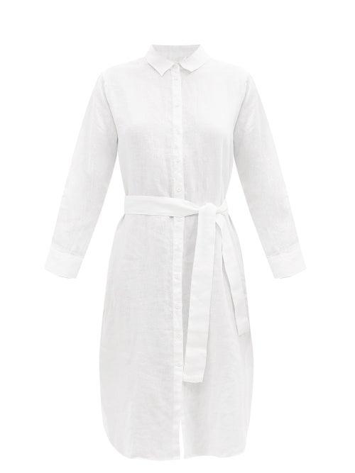Melissa Odabash - Dania Linen Shirt Dress - Womens - White