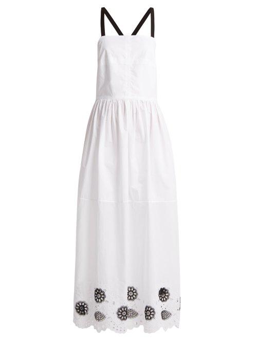 Matchesfashion.com Rachel Comey - Borough Broderie Anglaise Cotton Blend Dress - Womens - White