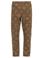 Matchesfashion.com Valentino - Vltn Print Cotton Twill Chinos - Mens - Beige