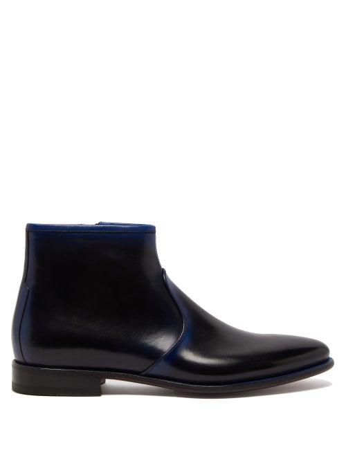Matchesfashion.com Santoni - Bohemian Leather Chelsea Boots - Mens - Black