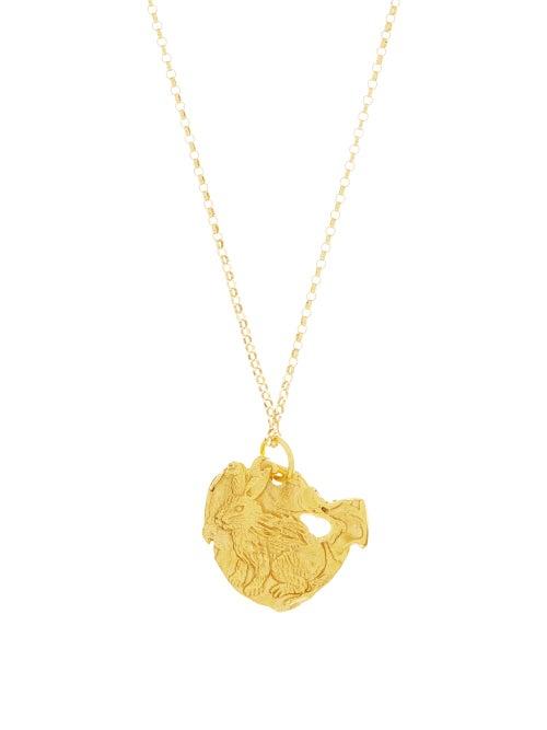 Matchesfashion.com Alighieri - The Rabbit 24kt Gold-plated Necklace - Womens - Yellow Gold