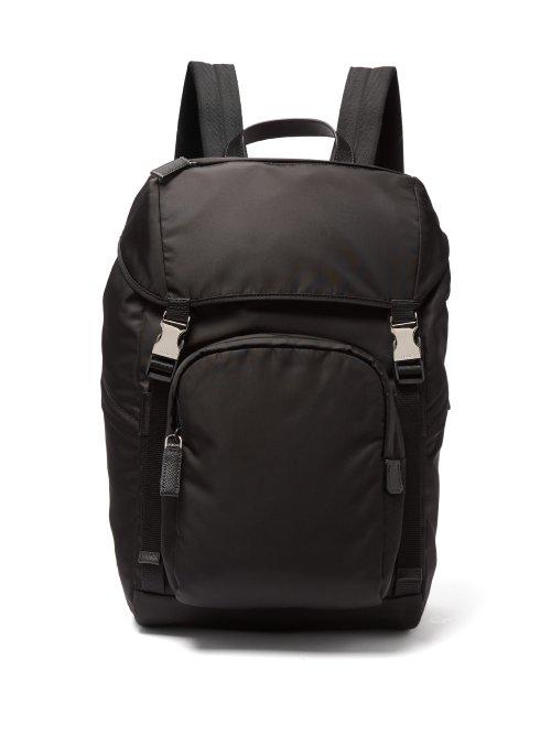 Matchesfashion.com Prada - Buckled Nylon Backpack - Mens - Black