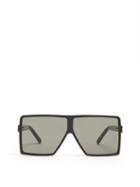 Matchesfashion.com Saint Laurent - Square Frame Acetate Sunglasses - Mens - Black