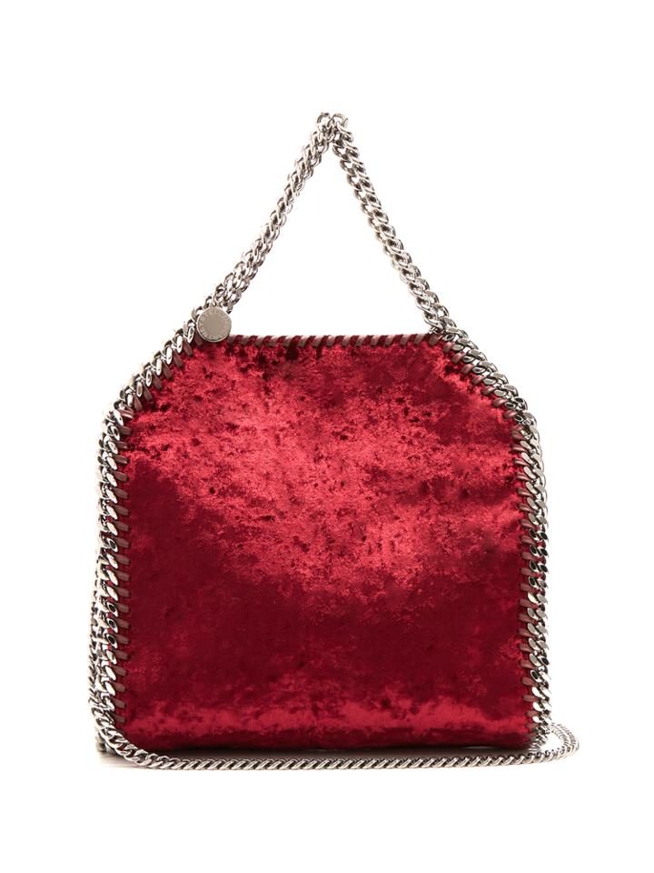 Stella Mccartney Falabella Mini Crushed-velvet Cross-body Bag