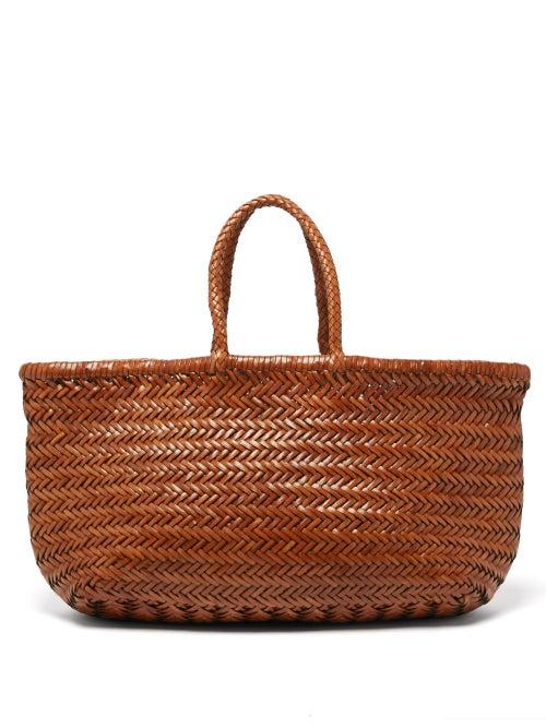 Matchesfashion.com Dragon Diffusion - Triple Jump Large Woven-leather Tote Bag - Womens - Tan Multi