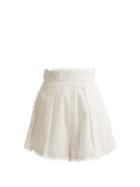 Matchesfashion.com Zimmermann - Melody High Waist Short - Womens - Ivory