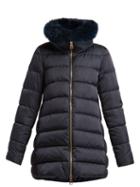 Matchesfashion.com Herno - Double Layer Quilted Down Coat - Womens - Navy