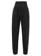 Matchesfashion.com Isabel Marant - Magali Pinstripe Wool Trousers - Womens - Grey