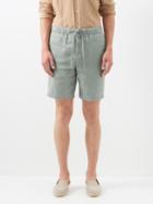 Frescobol Carioca - Felipe Linen Shorts - Mens - Green