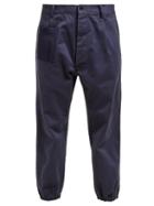 Matchesfashion.com Myar - Im80b Striped Cotton Twill Trousers - Womens - Navy