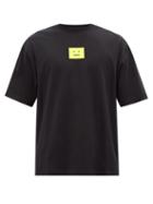 Acne Studios - Exford Face-patch Cotton-blend Jersey T-shirt - Mens - Black