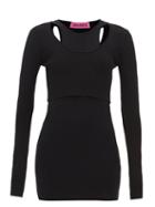 Gauge81 - Khota Cutout Layered Knitted Mini Dress - Womens - Black
