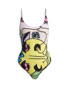 Matchesfashion.com Ellie Rassia - Grand Hotel Print Swimsuit - Womens - Multi