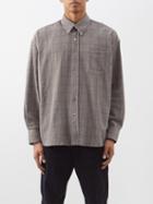 Our Legacy - Borrowed Check Cotton-blend Shirt - Mens - Grey Black
