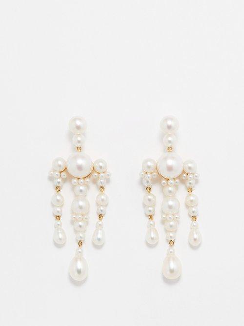 Sophie Bille Brahe - Jardin De Perle Pearl & 14kt Gold Earrings - Womens - Pearl