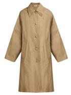 Matchesfashion.com Mm6 Maison Margiela - Oversized A Line Cotton Coat - Womens - Beige