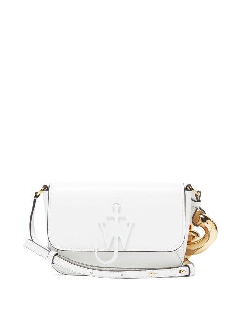 Matchesfashion.com Jw Anderson - Anchor-logo Chain Leather Cross-body Bag - Womens - White Multi