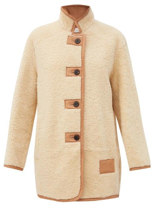 Matchesfashion.com Chlo - Shearling And Leather Jacket - Womens - Beige