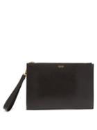Tom Ford - Foiled-logo Grained-leather Pouch - Mens - Black