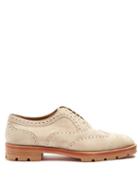 Matchesfashion.com Christian Louboutin - Charlie Suede Oxford Shoes - Mens - Beige