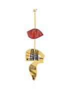 Roksanda Thread-detail Wooden And Metal-drop Single Earring