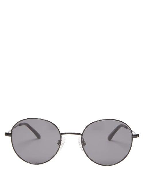 Matchesfashion.com Sun Buddies - Ozzy Round Metal Sunglasses - Mens - Black Multi