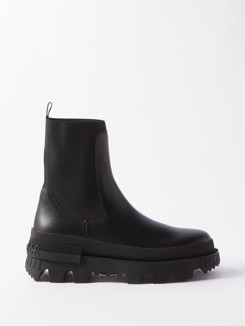 Moncler - Neue Leather Chelsea Boots - Mens - Black