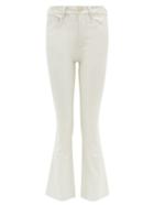 Matchesfashion.com Frame - Le Mini Cropped Bootcut Leather Jeans - Womens - White