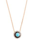 Selim Mouzannar Diamond, Turquoise & Pink-gold Mina Necklace