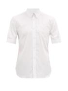 Matchesfashion.com Alexander Mcqueen - Brad Pitt Short-sleeved Cotton-blend Shirt - Mens - White