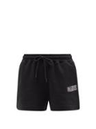 Ladies Rtw Ganni - Software Cotton-blend Jersey Shorts - Womens - Black