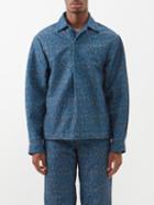 Bianca Saunders - Cena Technical-twill Shirt - Mens - Blue Multi