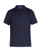 Matchesfashion.com Vilebrequin - Pyramid Linen Polo Shirt - Mens - Navy
