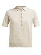 Matchesfashion.com Allude - Jersey Polo Shirt - Womens - Beige